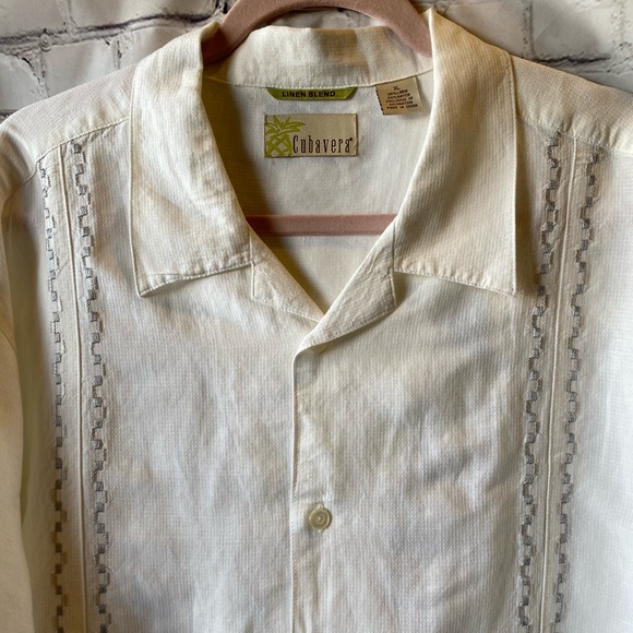 Men’s XL Cubavera linen blend button down shirt - Picture 2 of 9